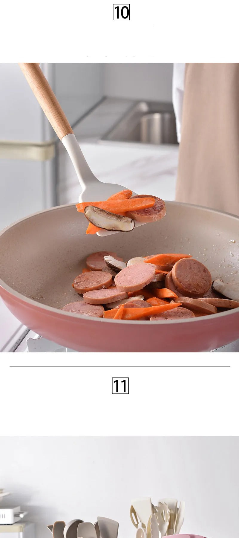 14Pcs Heat Resistant Silicone Kitchenware Cooking Utensils