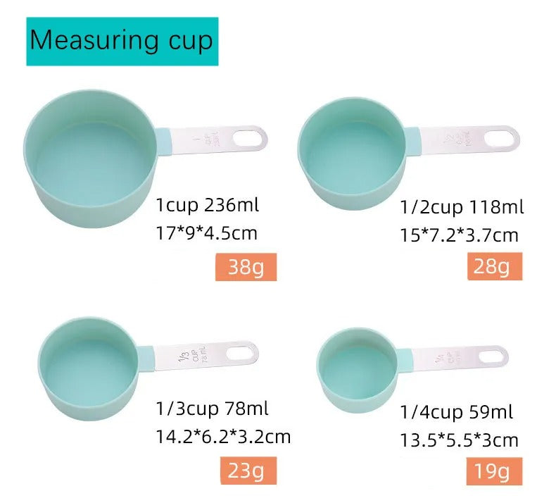 4/8pcs Multi Purpose Measuring Cups and Spoons