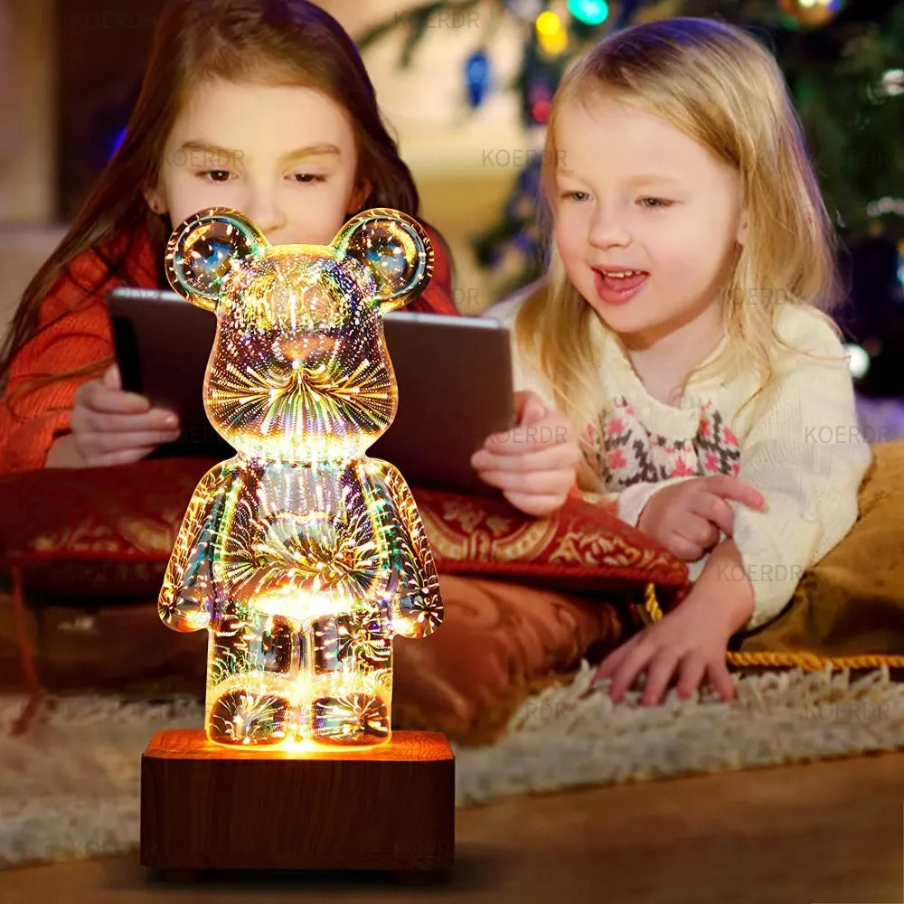 3d Fireworks Bear Lamp