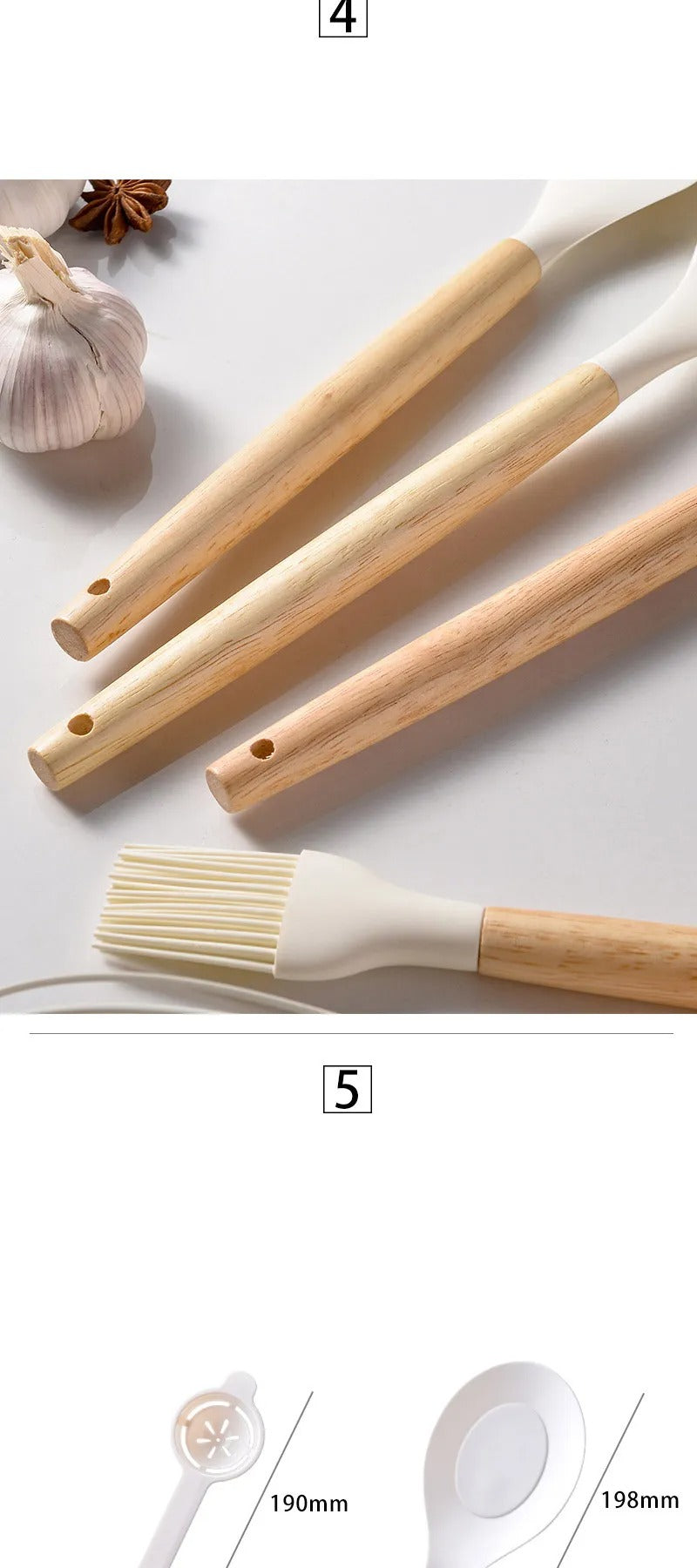14Pcs Heat Resistant Silicone Kitchenware Cooking Utensils