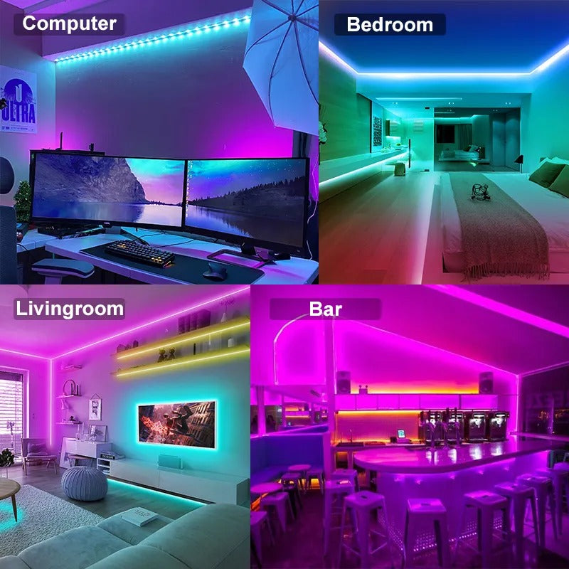 1-30M Flexible Led Strip Lights with Bluetooth APP Control USB