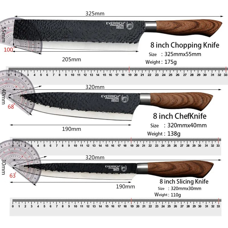 Stainless Steel Kitchen Knives Set & Tools