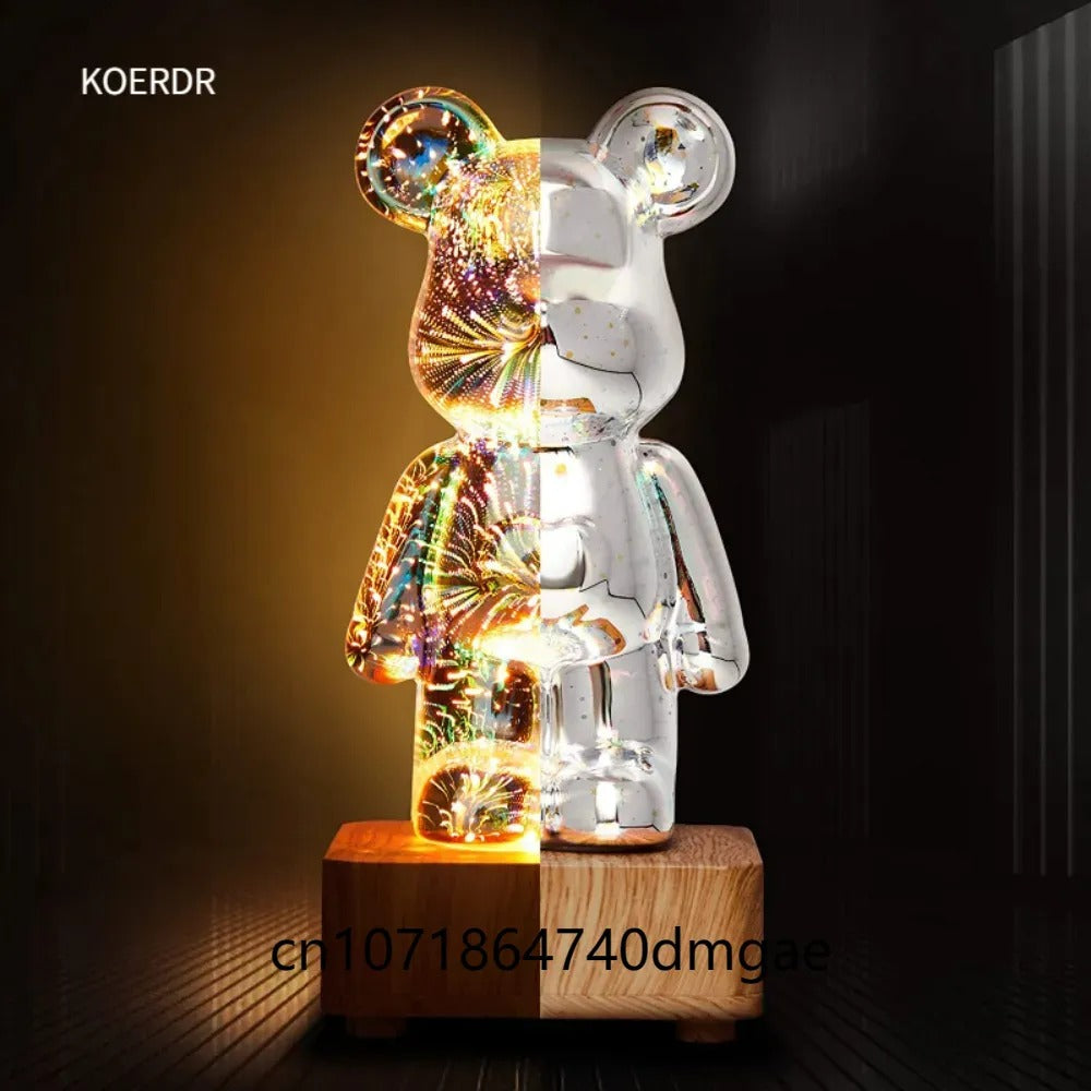 3d Fireworks Bear Lamp